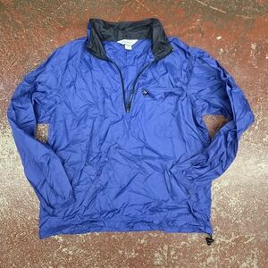 L.L. Bean Men's Blue Half-Zip Windbreaker
